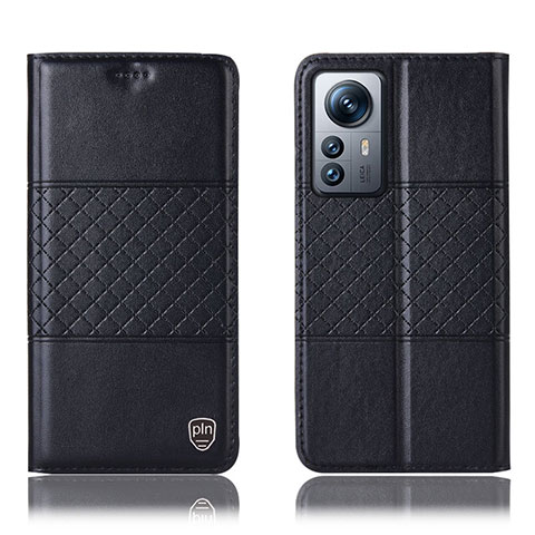 Funda de Cuero Cartera con Soporte Carcasa H09P para Xiaomi Mi 12S 5G Negro