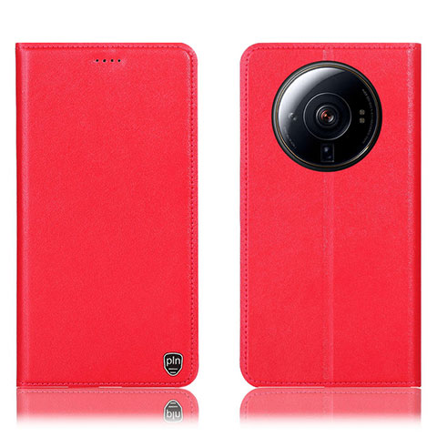 Funda de Cuero Cartera con Soporte Carcasa H09P para Xiaomi Mi 12S Ultra 5G Rojo