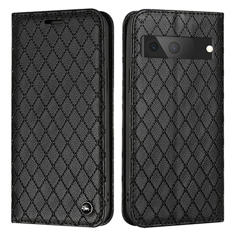 Funda de Cuero Cartera con Soporte Carcasa H09X para Google Pixel 7 5G Negro