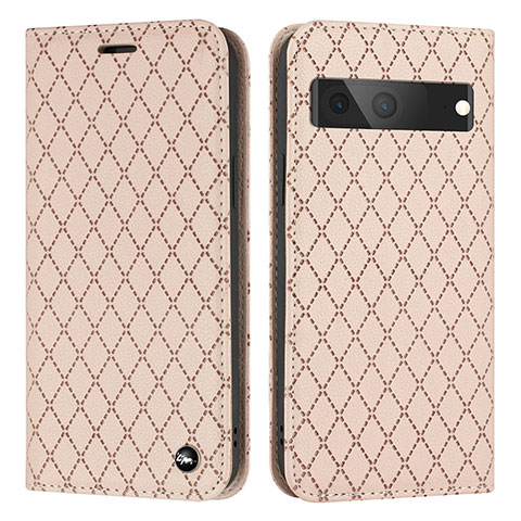 Funda de Cuero Cartera con Soporte Carcasa H09X para Google Pixel 7 5G Oro