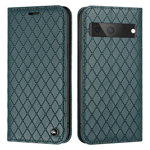 Funda de Cuero Cartera con Soporte Carcasa H09X para Google Pixel 7 5G Verde