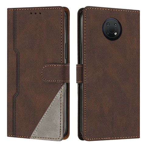 Funda de Cuero Cartera con Soporte Carcasa H09X para Nokia G10 Marron