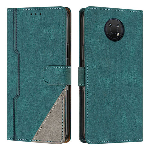 Funda de Cuero Cartera con Soporte Carcasa H09X para Nokia G20 Verde