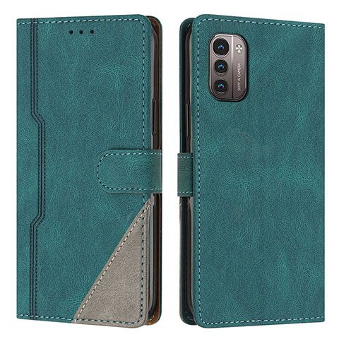 Funda de Cuero Cartera con Soporte Carcasa H09X para Nokia G21 Verde