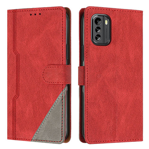 Funda de Cuero Cartera con Soporte Carcasa H09X para Nokia G60 5G Rojo