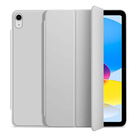 Funda de Cuero Cartera con Soporte Carcasa H10 para Apple iPad 10.9 (2022) Blanco