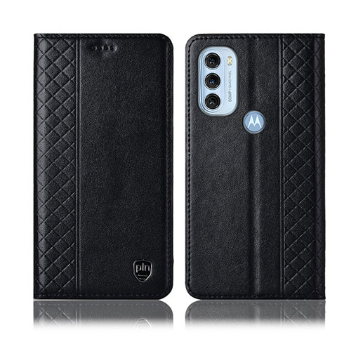 Funda de Cuero Cartera con Soporte Carcasa H10P para Motorola Moto G71 5G Negro