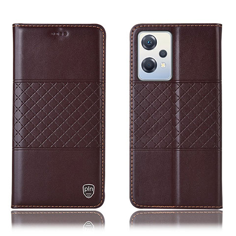 Funda de Cuero Cartera con Soporte Carcasa H10P para OnePlus Nord CE 2 Lite 5G Marron