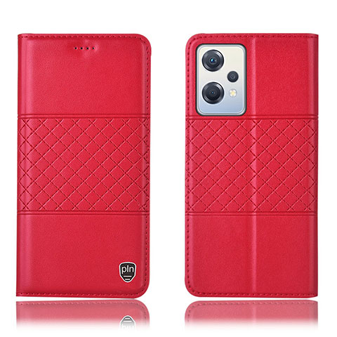 Funda de Cuero Cartera con Soporte Carcasa H10P para OnePlus Nord CE 2 Lite 5G Rojo