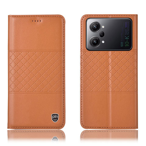 Funda de Cuero Cartera con Soporte Carcasa H10P para Oppo K10 Pro 5G Naranja