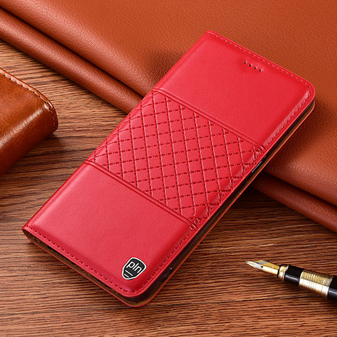 Funda de Cuero Cartera con Soporte Carcasa H10P para Samsung Galaxy S21 Plus 5G Rojo