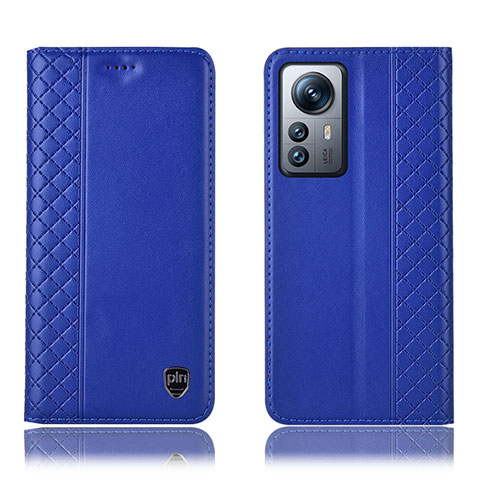 Funda de Cuero Cartera con Soporte Carcasa H10P para Xiaomi Mi 12S 5G Azul