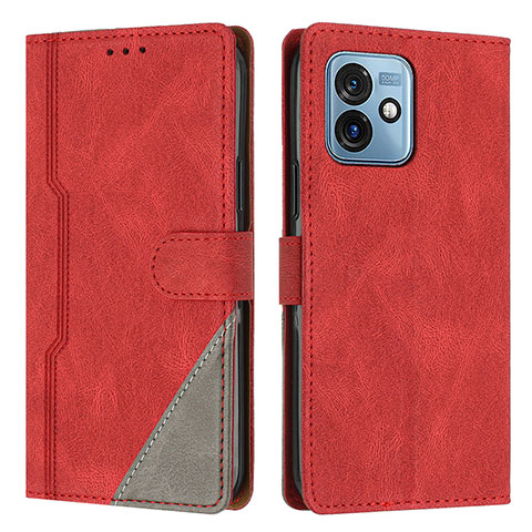 Funda de Cuero Cartera con Soporte Carcasa H10X para Motorola Moto G 5G (2023) Rojo