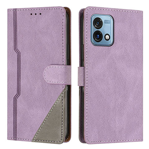 Funda de Cuero Cartera con Soporte Carcasa H10X para Motorola Moto G Stylus (2023) 4G Morado