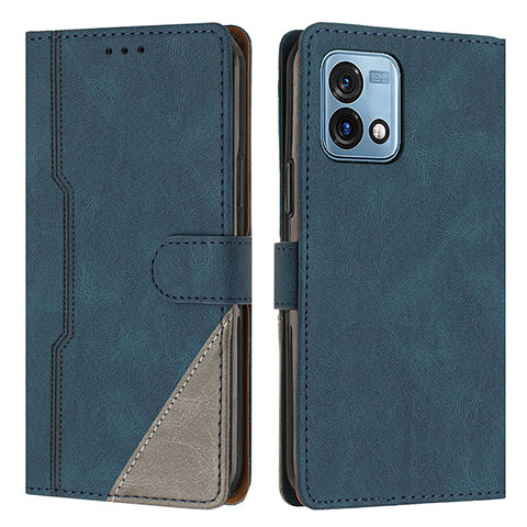 Funda de Cuero Cartera con Soporte Carcasa H10X para Motorola Moto G Stylus (2023) 5G Azul