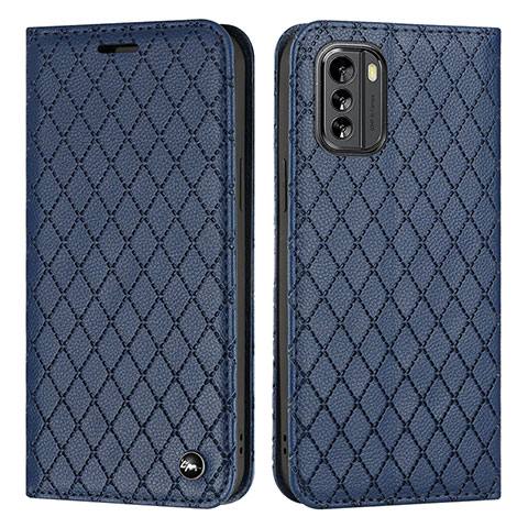 Funda de Cuero Cartera con Soporte Carcasa H10X para Nokia G60 5G Azul