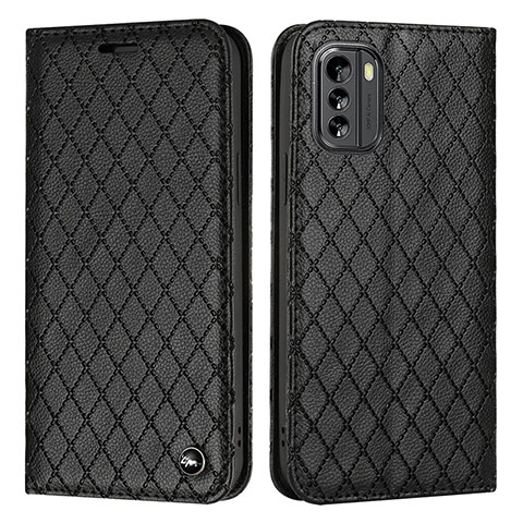 Funda de Cuero Cartera con Soporte Carcasa H10X para Nokia G60 5G Negro