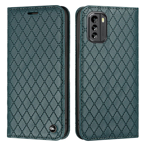 Funda de Cuero Cartera con Soporte Carcasa H10X para Nokia G60 5G Verde