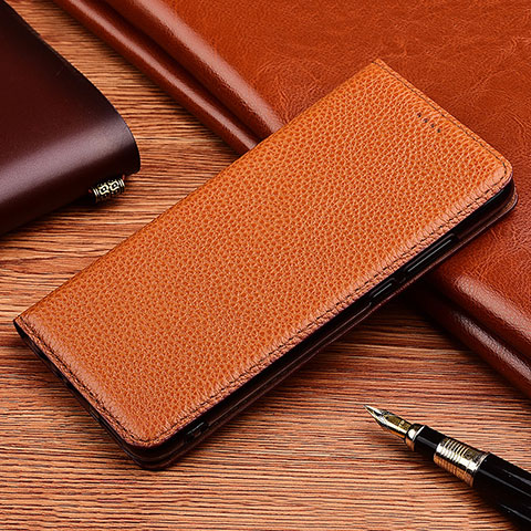 Funda de Cuero Cartera con Soporte Carcasa H11 para Apple iPhone 14 Plus Marron