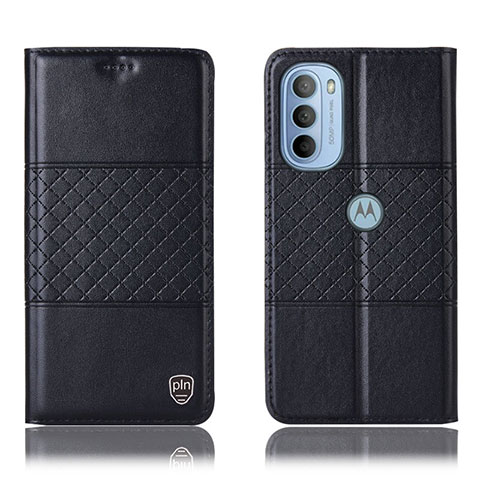 Funda de Cuero Cartera con Soporte Carcasa H11P para Motorola Moto G31 Negro