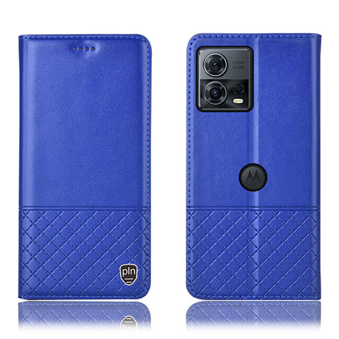 Funda de Cuero Cartera con Soporte Carcasa H11P para Motorola Moto S30 Pro 5G Azul