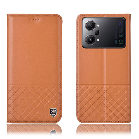 Funda de Cuero Cartera con Soporte Carcasa H11P para Oppo K10 Pro 5G Naranja