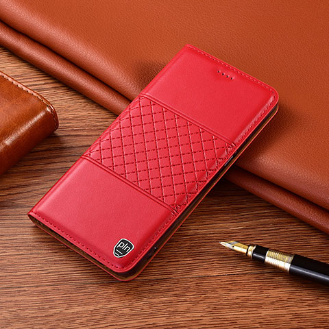 Funda de Cuero Cartera con Soporte Carcasa H11P para Xiaomi Redmi Note 12 Explorer Rojo