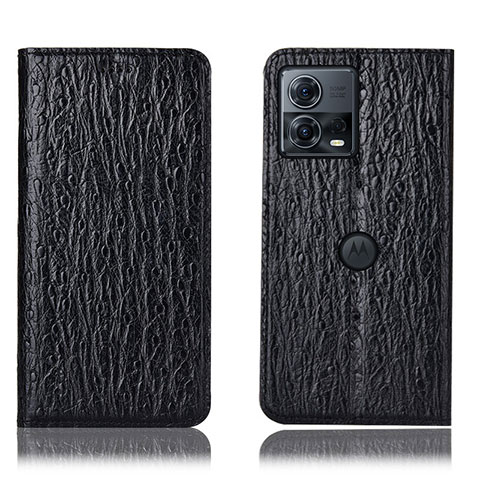 Funda de Cuero Cartera con Soporte Carcasa H15P para Motorola Moto Edge 30 Fusion 5G Negro