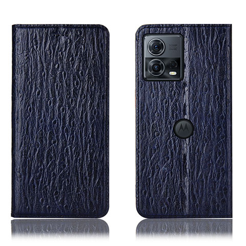 Funda de Cuero Cartera con Soporte Carcasa H15P para Motorola Moto Edge S30 Pro 5G Azul