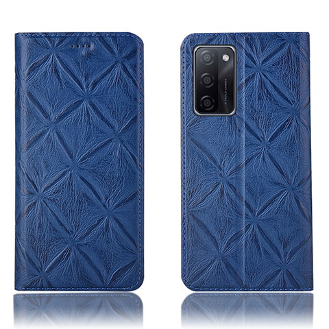 Funda de Cuero Cartera con Soporte Carcasa H15P para Oppo A55S 5G Azul