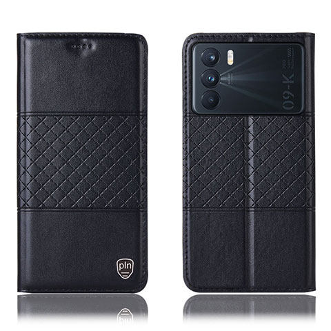 Funda de Cuero Cartera con Soporte Carcasa H15P para Oppo K9 Pro 5G Negro