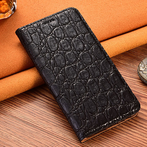 Funda de Cuero Cartera con Soporte Carcasa H16P para Apple iPhone 6 Negro