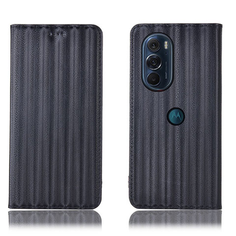 Funda de Cuero Cartera con Soporte Carcasa H16P para Motorola Moto Edge 30 Pro 5G Negro