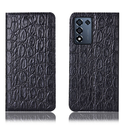 Funda de Cuero Cartera con Soporte Carcasa H16P para Realme 9 SE 5G Negro