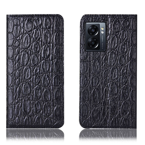 Funda de Cuero Cartera con Soporte Carcasa H16P para Realme Narzo 50 5G Negro