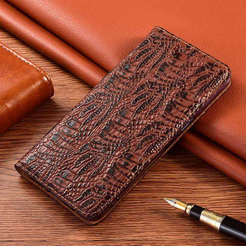 Funda de Cuero Cartera con Soporte Carcasa H17P para Apple iPhone 6S Plus Marron