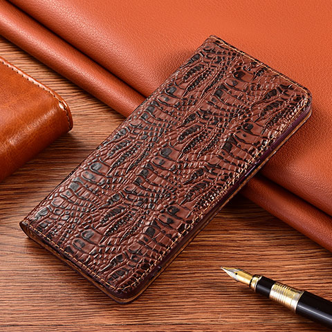 Funda de Cuero Cartera con Soporte Carcasa H17P para Huawei Honor 70 Pro 5G Marron