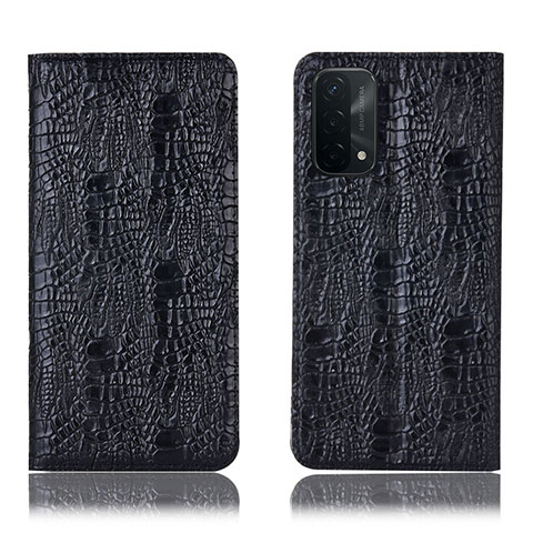 Funda de Cuero Cartera con Soporte Carcasa H17P para OnePlus Nord N200 5G Negro