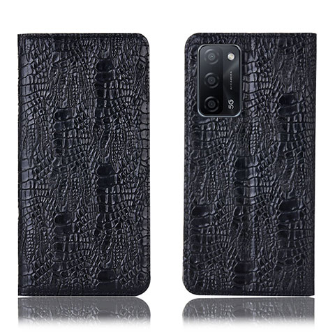 Funda de Cuero Cartera con Soporte Carcasa H17P para Oppo A53s 5G Negro