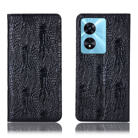 Funda de Cuero Cartera con Soporte Carcasa H17P para Oppo A97 5G Negro