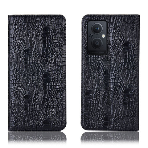 Funda de Cuero Cartera con Soporte Carcasa H17P para Oppo F21 Pro 5G Negro