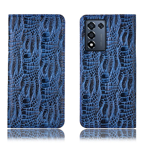 Funda de Cuero Cartera con Soporte Carcasa H17P para Realme 9 SE 5G Azul