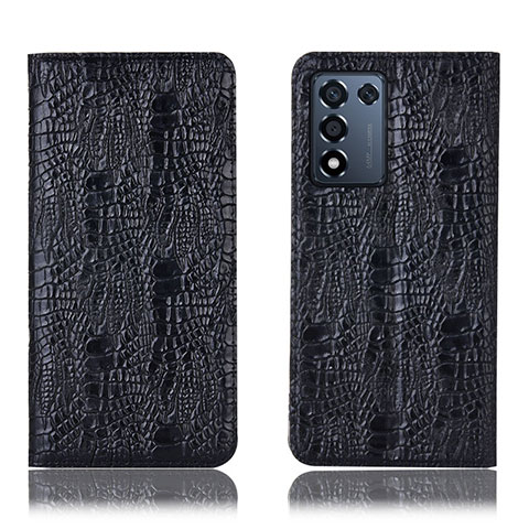 Funda de Cuero Cartera con Soporte Carcasa H17P para Realme Q3s 5G Negro