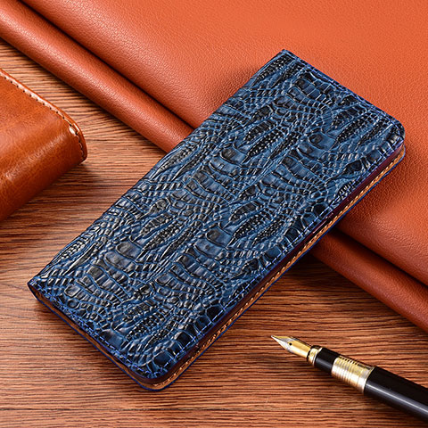 Funda de Cuero Cartera con Soporte Carcasa H17P para Vivo V23e Azul