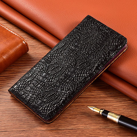 Funda de Cuero Cartera con Soporte Carcasa H17P para Xiaomi Redmi 9C NFC Negro