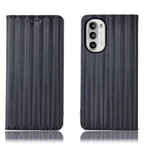 Funda de Cuero Cartera con Soporte Carcasa H18P para Motorola Moto Edge (2022) 5G Negro