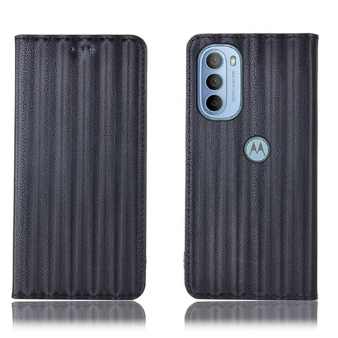 Funda de Cuero Cartera con Soporte Carcasa H18P para Motorola Moto G41 Negro