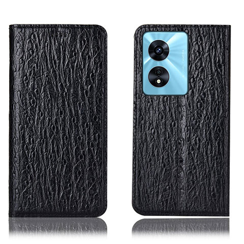 Funda de Cuero Cartera con Soporte Carcasa H18P para Oppo A1 Pro 5G Negro