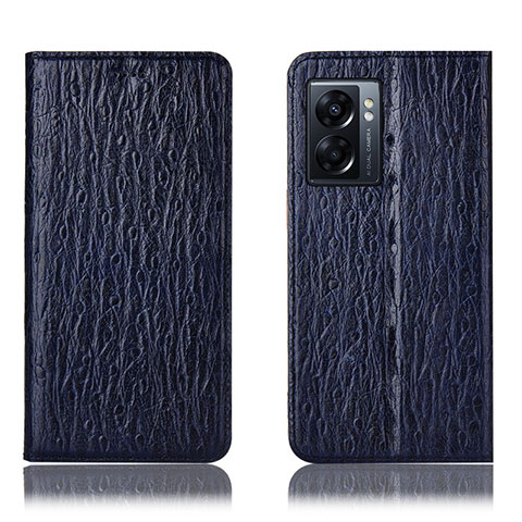 Funda de Cuero Cartera con Soporte Carcasa H18P para Oppo K10 5G India Azul