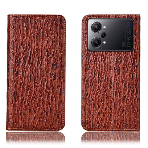 Funda de Cuero Cartera con Soporte Carcasa H18P para Oppo K10 Pro 5G Marron